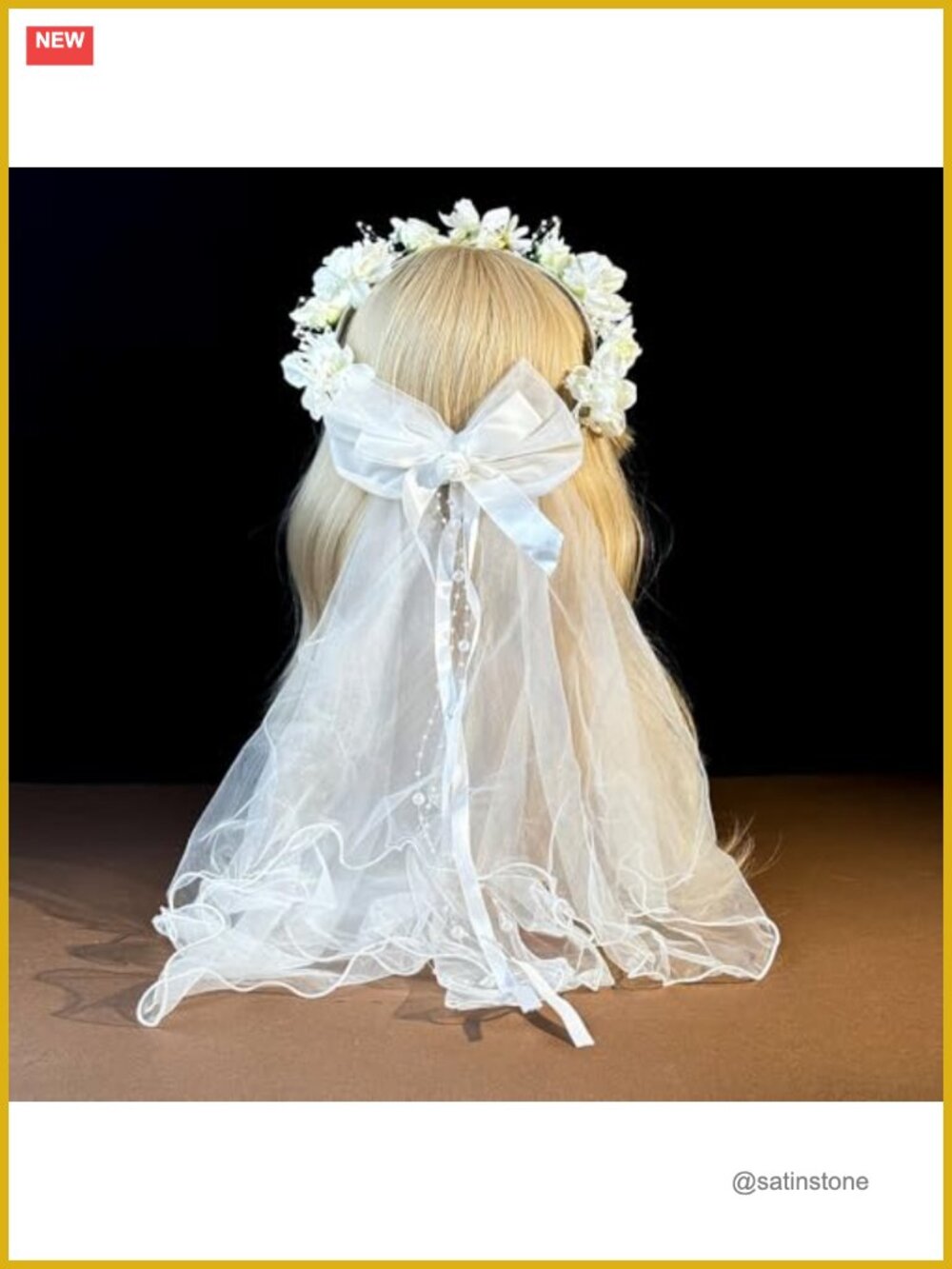 Wedding Flower Crown Bridal Veil Headband Hair Wreath Bride Hair Accessory